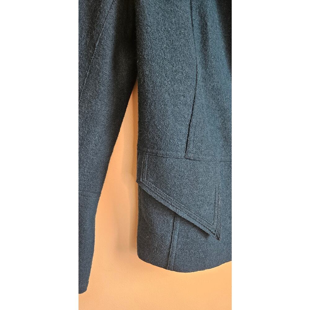 Beyond Threads Alpaca & Wool Teal Blue Coat, Sz M - image 3